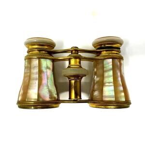 Antique LEMAIRE FI Opera Glasses Original Case Wright & Co 1902 Mother Of Pearl